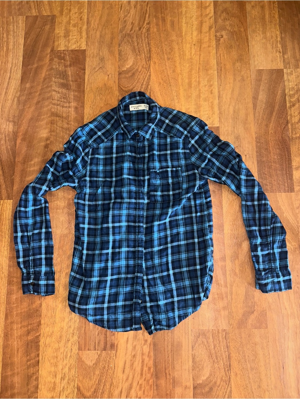 abercrombie kids Blue Plaid Button-Down Shirt